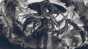 1boy 2others armor barding black_hair black_robe blood blood_on_clothes blood_on_face centaur game_cg gauntlets glaive_(polearm) grey_scarf hair_over_one_eye hat heishou_pack-wu_branch_(identity)_(project_moon) highres limbus_company long_hair multiple_others nai_ga official_art polearm project_moon rice_hat robe scarf solo_focus taur weapon yi_sang_(project_moon) rating:g score:2 post #10163944