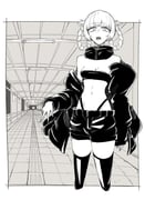 1girl bandeau bare_shoulders black_nails black_shorts blunt_bangs braid braided_hair_rings crop_top hair_rings highleg highleg_panties highres jacket kouzuka46 nanakusa_nazuna_(yofukashi_no_uta) panties panty_straps ringed_eyes shorts thighhighs turtleneck underwear vampire vanishing_point yofukashi_no_uta rating:s score:3 post #10174644