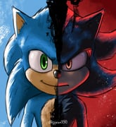 2boys absurdres brown_eyes commentary furry furry_male green_eyes highres jujutsu_kaisen light_frown male_focus multiple_boys parody pizza990 serious shadow_the_hedgehog smile sonic_(live_action) sonic_(series) sonic_the_hedgehog sonic_the_hedgehog_3_(movie) split_theme straight-on twitter_username rating:g score:2 post #10068540