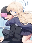 1boy 1girl absurdres bare_legs black_hair black_jacket black_suit blonde_hair blue_archive blue_eyes blue_hair blush braid cellphone commentary_request faceless faceless_male half_up_braid halo hetero highres holding holding_phone hug hug_from_behind jacket lanyard looking_at_viewer meng_yin miniskirt multicolored_hair phone pleated_skirt sensei_(blue_archive) shirt skirt smartphone streaked_hair suit sweatdrop toki_(blue_archive) toki_(school_uniform)_(blue_archive) two-tone_hair white_shirt rating:g score:17 post #10111196