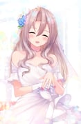 1girl breasts bridal_veil choker commentary dress facing_viewer fuuna gloves grey_hair hair_intakes highres jewelry kantai_collection long_hair nail_polish off-shoulder_dress off_shoulder red_nails ring single_glove small_breasts smile solo symbol-only_commentary unworn_gloves upper_body veil wedding_ring white_choker white_dress white_gloves zuihou_(kancolle) rating:g score:12 post #10161690