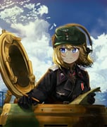 1girl absurdres belt black_gloves black_hat black_jacket blonde_hair blue_eyes blue_sky brown_belt buttons camouflage chinese_commentary closed_mouth cloud cloudy_sky cockade cold_ice_(artist) collar_tabs commentary_request cross day eyes_visible_through_hair gloves green_hat hair_between_eyes hat hatch headset highres holding holding_map holding_pencil insignia iron_cross jacket lapels long_sleeves looking_afar looking_to_the_side m43_field_cap map map_(object) military military_hat military_jacket military_uniform military_vehicle motor_vehicle multicolored_ribbon nazi open_hatch original outdoors pencil power_lines red_ribbon reichsadler ribbon short_hair skull_and_crossbones sky soldier solo tank throat_microphone tiger_i totenkopf upper_body utility_pole wooden_pencil world_war_ii rating:g score:20 post #7658213