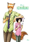 1boy 1girl animal_ears arm_on_another's_head arm_rest artist_name black_hair bleach breasts brown_pants cellphone commentary_request cosplay denim diagonal-striped_clothes diagonal-striped_necktie fox_boy fox_ears fox_tail frown green_shirt grey_pants hair_between_eyes height_difference holding holding_phone jeans judy_hopps judy_hopps_(cosplay) kemonomimi_mode kuchiki_rukia kurosaki_ichigo loose_necktie necktie nick_wilde nick_wilde_(cosplay) orange_eyes orange_hair pants phone pink_shirt plaid_clothes plaid_shirt purple_eyes rabbit_ears rabbit_girl rabbit_tail shirt short_hair short_sleeves sleeves_rolled_up small_breasts smartphone smartphone_case striped_clothes suirennnn tail untucked_shirt zootopia rating:g score:5 post #10146835