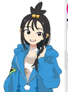 1girl black_eyes black_hair blue_hoodie blue_jacket cube_hair_ornament hair_bobbles hair_ornament hand_in_own_hair hand_up honnnkkmimimimi hood hooded_jacket hoodie jacket lida_(pokemon) long_hair long_sleeves looking_at_viewer open_mouth pokemon pokemon_legends:_z-a smile solo topknot upper_body rating:g score:2 post #10175731