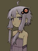1girl ahoge arms_at_sides bad_id bad_pixiv_id bare_shoulders blush breasts brown_background closed_mouth detached_sleeves dress empire_waist hair_ornament halter_dress halterneck highres long_hair looking_at_viewer no_jacket purple_dress purple_eyes purple_hair ribbed_dress short_hair_with_long_locks sidelocks simple_background small_breasts solo sqq upper_body vocaloid voiceroid yuzuki_yukari rating:s score:1 post #10135685