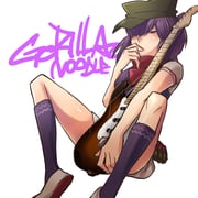 1girl ammunition_belt bandana bandana_around_neck between_legs broken broken_string character_name commentary copyright_name curled_fingers electric_guitar field_cap gorillaz graffiti green_hat grey_shoes grey_shorts guitar hair_over_one_eye hand_to_own_mouth hat holding holding_guitar holding_instrument instrument kneehighs knees_up long_bangs looking_at_viewer narrowed_eyes noodle_(gorillaz) purple_eyes purple_hair purple_shirt purple_socks raglan_sleeves red_bandana red_trim rok_(roots6) shirt shoes short_hair short_shorts short_sleeves shorts simple_background socks solo spread_legs swept_bangs t-shirt white_background white_shirt rating:g score:7 post #10124968