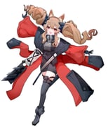 1girl :d absurdres angelina_(arknights) animal_ear_fluff animal_ears arknights arknights:_endfield belt black_boots black_gloves black_thighhighs boots breasts brown_hair chinese_commentary coat commentary_request dot_nose dress floating_hair fold-over_boots fox_ears fox_girl full_body gilberta_(arknights) glint gloves grey_dress gu_siyang_bai_niao hair_between_eyes headgear high_belt high_collar highres impossible_clothes impossible_dress infection_monitor_(arknights) leg_up long_hair long_sleeves looking_at_viewer medium_breasts off_shoulder orange_eyes outstretched_arms pouch red_coat short_dress simple_background sleeveless sleeveless_dress smile solo thigh_pouch thighhighs twintails white_background zettai_ryouiki rating:s score:2 post #10159144