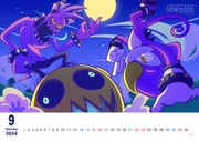 2024 2boys absurdres bracelet calendar_(medium) chameleon_tail colored_sclera colored_skin copyright_notice espio_the_chameleon full_moon furry furry_male handstand hayane_tomoko highres horns jewelry male_focus moon moon_mech multiple_boys night night_sky official_art one_arm_handstand open_mouth purple_skin september sharp_teeth sky sonic_(series) sonic_channel sonic_lost_world spiked_bracelet spikes tail teeth tongue tongue_out watermark web_address yellow_eyes yellow_sclera zazz rating:g score:4 post #8697178