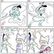 2girls accidental_murder bad_end blood comic death ghost guro highres holding holding_sword holding_weapon injury konpaku_youmu konpaku_youmu_(ghost) multiple_girls murder mutilation non-web_source pain self-upload sliced sword touhou violence weapon yakumo_ran rating:s score:-1 post #10174878