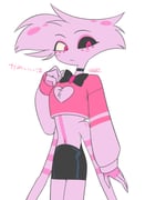 1boy absurdres angel_dust black_bow black_bowtie black_choker black_sclera black_skirt blush bow bowtie choker cleavage_cutout closed_mouth clothing_cutout colored_sclera commentary_request cowboy_shot crop_top cropped_shirt extra_arms eyeshadow facial_mark fewer_digits frown furry furry_male hand_on_own_chest hazbin_hotel heart_cutout hellaverse highres long_sleeves looking_at_viewer makeup male_focus menma_(enaic31) midriff miniskirt mismatched_sclera navel pencil_skirt pink_eyes pink_eyeshadow pink_shirt puffy_long_sleeves puffy_sleeves shirt signature simple_background skirt solo standing traditional_bowtie translation_request white_background white_fur rating:s score:0 post #10154950