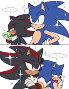 ... 2boys 2koma absurdres animal_ears animal_nose bishie_sparkle black_fur blue_fur blush body_fur bracelet chaos_emerald comic furry furry_male gem gloves gold_bracelet green_eyes hedgehog_boy highres holding holding_gem implied_yaoi jewelry male_focus multicolored_fur multiple_boys red_fur shadow_the_hedgehog shoes simple_background sonic_(series) sonic_the_hedgehog sparkle tail two-tone_fur unneul white_background white_gloves rating:g score:0 post #10077513
