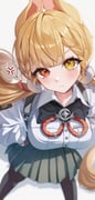 1girl absurdres alice_thymefield anger_vein angry animal_ears black_gloves black_pantyhose blonde_hair blurry blush breasts chest_bow closed_mouth commentary fingerless_gloves gloves green_skirt hair_ornament hands_on_own_hips heterochromia highres large_breasts long_hair looking_at_viewer mincokeikeujeongol pantyhose rabbit_ears rabbit_girl red_eyes shirt skirt solo sphere_hair_ornament spoken_anger_vein twintails white_background white_shirt yellow_eyes zenless_zone_zero rating:s score:2 post #10175350
