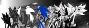 absurdres animal_ears armor arms_behind_back blue_fur closed_mouth commentary dark_sonic darkspine_sonic diamondx1704 excalibur_sonic furry furry_male gloves gradient_background green_eyes hand_on_own_hip hand_up hedgehog_boy highres holding holding_sword holding_weapon hyper_sonic looking_at_viewer male_focus open_mouth smirk sonic_(series) sonic_and_the_black_knight sonic_and_the_secret_rings sonic_frontiers sonic_the_hedgehog sonic_the_werehog sonic_unleashed sonic_x super_sonic super_sonic_2 super_sonic_cyber sword symbol-only_commentary weapon white_gloves rating:g score:8 post #9410391
