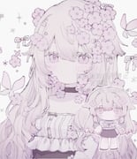 1girl chibi chibi_inset choker commission dress flower hair_flower hair_ornament highres lilium_susan long_hair looking_at_viewer multiple_views original short_dress skeb_commission upper_body watermark rating:g score:1 post #10174956
