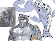 abs animal_ears bare_pectorals chest_fur claws collarbone fangs furry furry_male grey_fur head_tilt highres karmaho kung_fu_panda leopard_boy leopard_ears looking_at_viewer multicolored_eyes muscular muscular_male open_mouth orange_eyes pants pectorals screenshot shade sketch snow_leopard snow_leopard_boy snow_leopard_ears snow_leopard_tail solo spotted_fur tai_lung whiskers white_background rating:g score:6 post #10108450