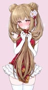 1girl blush breasts brown_eyes brown_hair bunching_hair china_dress chinese_clothes chiyosuke_(nosuke21) commentary_request commission double_bun dress elbow_gloves embarrassed frilled_dress frills gloves hair_bun hand_in_own_hair hands_in_own_hair highres holding holding_own_hair idolmaster idolmaster_cinderella_girls long_hair looking_down short_dress skeb_commission small_breasts solo thighhighs twintails very_long_hair white_thighhighs yorita_yoshino zettai_ryouiki rating:g score:10 post #10110339