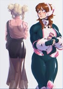 ! !! 2girls absurdres bag blackberreh-art blonde_hair boku_no_hero_academia brown_hair cellphone double_bun fingerless_gloves gloves hair_bun highres holding holding_phone lips multiple_girls muscular muscular_female parted_lips phone see-through_clothes see-through_shirt see-through_skirt shirt shoulder_bag skirt smartphone toga_himiko uraraka_ochaco wide-eyed rating:g score:6 post #10170352