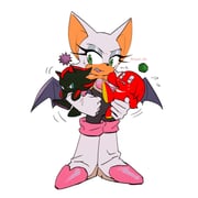 1girl 2others animal_ears animal_nose annoyed bat_ears bat_girl bat_tail bodysuit boots chao_(sonic) commentary_request creature crying dark_chao eyeshadow full_body furry furry_female gloves green_eyes hashi84e highres holding holding_creature knuckles_chao makeup multiple_others rouge_the_bat shadow_chao simple_background sonic_(series) sonic_adventure_2 standing tiny_chao_garden white_background white_boots white_gloves wings rating:g score:5 post #8013559