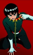1boy adjusting_collar bandaged_hand bandages belt black_hair blunt_bangs bodysuit bowl_cut broken broken_chain chain chain_leash collar furrowed_brow green_bodysuit highres kneeling leash looking_at_another male_focus naruto_(series) open_mouth red_belt rock_lee shasun3 short_hair solo spiked_collar spikes thick_eyebrows rating:s score:0 post #10176580