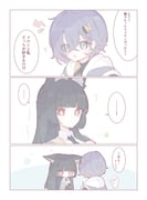 2girls 3koma absurdres animal_ear_fluff animal_ears aqua_jacket belle_(zenless_zone_zero) black_necktie black_shirt black_skirt blue_hair blue_jacket cherry chibi comic cup earrings food fox_ears fox_girl fruit green_eyes hair_between_eyes hair_ornament high-waist_skirt highres holding holding_cup holding_food holding_ice_cream hood hoshimi_miyabi ice_cream jacket jewelry letter_hair_ornament lightning_bolt_symbol looking_at_another multiple_girls necklace necktie open_mouth red_eyes ring_hair_ornament shirt short_hair skirt sleeveless sleeveless_jacket speech_bubble sweat sweatdrop translation_request white_background white_shirt yuri zenless_zone_zero zzzii0 rating:g score:9 post #10160442