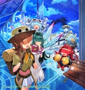 4girls aqua_hair asevi_andromeda_kushinada backpack bag belt bench blindfold blush_stickers brown_bag brown_belt brown_gloves brown_hair brown_hat campaign_hat capelet chibi closed_mouth cloud cloudy_sky commentary_request copyright_notice cropped_shirt dress duel_masters esumeru_(duel_masters) fairy_wings fur-trimmed_capelet fur_trim gloves goggles goggles_on_headwear green_hair hair_over_eyes hat high_ponytail holding holding_pom_poms houhou_(duel_masters) ichimaru_kisuke light_particles locomotive long_hair medium_hair multiple_girls navel neckerchief official_art open_mouth pink_capelet pointing pointing_up pom_pom_(cheerleading) ponytail red_hair red_skirt skirt sky steam_locomotive teeth train_station upper_teeth_only very_long_hair white_dress white_skirt wings yell_(duel_masters) yellow_neckerchief rating:g score:0 post #9988684