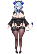 1girl absurdres animal_ears black_garter_belt black_leotard black_nails black_shoes blue_eyes blue_hair blue_pupils braid breasts bright_pupils cleavage closed_mouth cow_ears cow_girl cow_horns cow_tail cream_cod frilled_sleeves frilled_thighhighs frills garter_belt hair_over_one_eye hair_over_shoulder hair_tubes highres horns huge_breasts indie_virtual_youtuber leotard long_hair maid maid_headdress miilkywayz mole mole_under_mouth official_art purple_horns shoes single_hair_tube smile solo tachi-e tail thigh_gap thighhighs transparent_background virtual_youtuber rating:s score:3 post #10175295