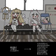 +_+ 2girls ahoge animal_ears aromemi barefoot blonde_hair blush_stickers book book_stack braid cape cat_ears cat_girl cat_tail chair chibi detached_wings dress erpin_(trickcal) folding_chair grey_hair hand_under_clothes hand_under_shirt hands_on_lap highres indoors kommy_(trickcal) long_hair looking_ahead looking_up multiple_girls on_bench outstretched_legs overexposure pink_shorts red_cape red_eyes shirt short_dress short_shorts shorts side_braid sitting slit_pupils staff tail tile_floor tiles translation_request trickcal white_dress white_shirt window wings yellow_eyes rating:g score:0 post #10174990
