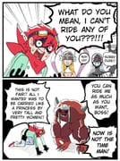 1boy 2girls 2koma all_fours angewomon blonde_hair border comic digimon digimon_(creature) digimon_story:_time_stranger english_text gameplay_mechanics green_jacket grey_hair helmet highres jacket ladydevimon multicolored_jacket multiple_girls red_hair red_scarf scarf short_hair speech_bubble surprised two-tone_jacket wanderjegson wendimon white_border white_jacket winged_helmet yuuki_dan rating:g score:6 post #10162241