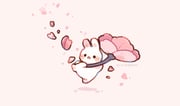animal_focus blush_stickers commentary cremechii falling_petals flower highres holding holding_flower merchandise_available no_humans original oversized_flower petals pink_background pink_flower pink_petals pink_theme rabbit simple_background symbol-only_commentary twitter_sparkles twitter_username rating:g score:1 post #8425861