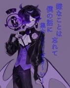 1boy ahoge arm_at_side ascot black_eyes black_gloves black_hair black_jacket black_pants black_sapphire_cookie black_shirt bright_pupils buttons collared_shirt colored_eyelashes colored_skin commentary cookie_run cookie_run:_kingdom cowboy_shot demon_wings earrings elbow_gloves fingerless_gloves flower gloves gradient_hair hair_over_one_eye hand_on_own_chest hand_up holding holding_staff humanization jacket jewelry juliet_sleeves long_sleeves low_wings male_focus multicolored_hair no_sclera one_eye_covered open_clothes open_jacket pants parted_lips puffy_sleeves purple_background purple_hair purple_pupils purple_skin purple_theme purple_vest purple_wings rose rou_(h_s_sinrin) shirt short_hair simple_background slit_pupils smile solo staff standing translation_request two-tone_hair vest white_ascot white_eyelashes white_flower white_rose wings rating:g score:1 post #10176961