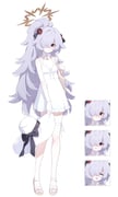 1girl :d ^_^ absurdres alternate_costume alternate_hairstyle anklet bag bare_arms bare_legs bare_shoulders black_bow blue_archive blush bow bra_strap bracelet breasts brown_eyes brown_halo casual choker closed_eyes closed_mouth dress empire_waist fluffy_hair frilled_dress frills full_body grey_hair hair_flaps hair_ornament hair_over_one_eye halo hand_up hat hat_bow high_ponytail highres holding holding_strap holding_unworn_clothes holding_unworn_hat jewelry kanoe_(blue_archive) long_bangs long_hair looking_at_viewer multiple_expressions nose_blush one_eye_covered open_mouth petite ponytail pursed_lips raised_inner_eyebrows ribbon sandals sh1on short_dress shoulder_bag simple_background sleeveless sleeveless_dress small_breasts smile solo sphere_hair_ornament standing sun_hat sundress thigh_strap toes unworn_hat unworn_headwear very_long_hair white_background white_choker white_dress white_hat white_ribbon white_sandals wide-eyed wide_ponytail rating:g score:9 post #10172552