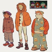 3boys animal_print animal_slippers bear_print bear_slippers black_eyes black_hair blonde_hair blue_hat blue_pajamas blue_pants blue_shirt boots brown_boots brown_hair brown_jacket brown_slippers buttons cartowka closed_mouth collared_shirt covered_mouth denim derivative_work english_commentary eric_cartman fat full_body fur-trimmed_hood fur_trim gloves grey_pants hair_between_eyes half-closed_eyes hand_in_pocket hat height_difference highres hood hooded_jacket jacket kenny_mccormick leg_hair long_sleeves male_focus male_underwear messy_hair multiple_boys open_clothes open_jacket open_mouth orange_jacket pajamas pants pom_pom_(clothes) puffy_long_sleeves puffy_sleeves purple_hat purple_socks red_gloves red_jacket red_shoes screenshot_redraw shirt shoes short_hair simple_background slippers socks south_park stan_marsh standing tan torn_clothes torn_pants underwear white_background white_male_underwear white_socks yellow_gloves rating:g score:0 post #10149231