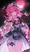 1girl aaaa665951 absurdres asymmetrical_sleeves buttons collar dress earrings evernight_(honkai:_star_rail) flower frilled_dress frills gloves hair_flower hair_intakes hair_ornament hairclip hashtag-only_commentary highres honkai:_star_rail honkai_(series) jewelry layered_dress long_hair looking_at_viewer march_7th_(honkai:_star_rail) mismatched_sleeves moon parallel_hairclips pink_hair red_eyes single_bare_shoulder single_earring thigh_strap thighs very_long_hair rating:s score:3 post #10174138