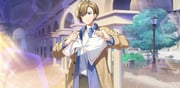 1boy afterl!fe blonde_hair blue_eyes blue_shirt cardigan collared_shirt commentary_request frown highres jacket korean_commentary lamppost lens_flare long_sleeves looking_down male_focus official_art second-party_source shirt short_hair solo tearing_paper theo_(afterl!fe) white_shirt yellow_jacket rating:g score:0 post #5566814