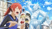1boy 2girls aiz_wallenstein anime_coloring bandeau beret black_hat black_shrug black_vest blonde_hair blue_bandeau blue_sky bow breasts buttons capelet christmas cleavage closed_eyes closed_mouth crop_top danmachi_battle_chronicle dungeon_ni_deai_wo_motomeru_no_wa_machigatteiru_darou_ka finn_deimne flat_chest fur-trimmed_capelet fur_trim game_cg glasses half-timbered hat hat_bow hat_ornament highres house ice_sculpture loki_(danmachi) long_hair medium_breasts multiple_girls newsboy_cap non-web_source official_alternate_costume official_art open_mouth pablo_picasso_(style) ponytail red_bow red_hair short_hair shrug_(clothing) sidelocks skirt sky snow snowflake_hat_ornament snowflakes snowing star_(symbol) sweatdrop vest white_capelet white_hat white_skirt rating:s score:4 post #10172490