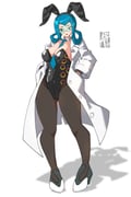1girl absurdres adapted_costume aryi077 blue_eyes blue_hair blue_necktie breasts coat full_body glasses hair_rings hands_in_pockets highres lab_coat mable_(pokemon) medium_breasts necktie pokemon pokemon_legends:_z-a shadow simple_background solo white_coat rating:s score:0 post #10175381