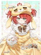 1girl :3 absurdres bow bowtie brown_bow brown_bowtie closed_mouth cowboy_shot dress green_background green_eyes hat highres long_sleeves looking_at_viewer original pinafore_dress red_hair sample_watermark shirt short_hair sleeveless sleeveless_dress solo sparkle wangyou_paigutang watermark white_shirt yellow_dress yellow_hat rating:g score:1 post #10174040