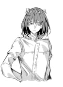 1boy arthropod_boy crown diamond_hairband fate/grand_order fate_(series) grey_hair greyscale highres ki_wa001 long_sleeves looking_at_viewer male_focus medium_hair monochrome oberon_(fate) oberon_(third_ascension)_(fate) shirt simple_background solo white_background white_shirt rating:g score:4 post #10170849