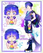 1boy alternate_costume aqua_gemstone arm_at_side arm_behind_head backpack bag beret black_bag black_boots black_hat black_shorts blunt_ends boots border chain closed_mouth contemporary cross-laced_clothes cross-laced_shorts cup disposable_cup drinking drinking_straw ebony_x english_text gem genshin_impact grid_background hat highres holding holding_cup knee_boots kneehighs lace-up_boots looking_at_object male_focus o-ring one_eye_closed paint_splatter purple_border purple_eyes purple_hair purple_socks purple_sweater_vest raised_eyebrows sanpaku scaramouche_(genshin_impact) school_uniform shirt short_eyebrows short_sleeves shorts socks solo sound_effects sweater_vest tearing_up tongue tongue_out twitter_username undershirt vision_(genshin_impact) wanderer_(genshin_impact) wanderer_(mega_mgc_coffee)_(genshin_impact) white_background white_shirt white_sleeves wide-eyed wispy_bangs rating:g score:1 post #10081888