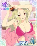 1girl blonde_hair breasts candy card_(medium) chocolate cleavage food game_cg heart heart-shaped_chocolate heart-shaped_food heart_hands large_breasts lingerie long_hair looking_at_viewer mole mole_under_mouth negligee non-web_source official_alternate_costume official_art open_mouth pink_negligee red_eyes senran_kagura senran_kagura_new_wave shiki_(senran_kagura) smile solo underwear valentine rating:s score:4 post #10163232