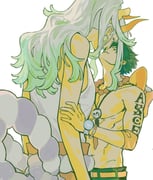 1boy 1girl aqua_hair arm_tattoo armband bare_arms bare_shoulders bead_necklace beads belt black_hair black_pants bracelet breasts clothing_cutout earrings english_text freckles hair_ornament hakama hakama_pants hand_on_another's_arm hat height_difference highres hoop_earrings horns imminent_kiss japanese_clothes jewelry long_hair looking_at_another looking_down looking_up necklace nyan_2020 one_piece oni orange_armband orange_belt orange_hat pants parted_lips ponytail portgas_d._ace rope shimenawa shirt short_hair sidelocks skull sleeveless smile tattoo topless_male unworn_hat unworn_headwear watch white_background white_hair white_shirt wristwatch yamato_(one_piece) yellow_pupils rating:g score:1 post #10174067