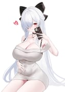 1girl :3 absurdres black_choker breasts choker cinderella_(beautiful_me)_(nikke) cinderella_(nikke) cleavage dongtan_dress dress goddess_of_victory:_nikke grey_dress hair_over_one_eye heart highres holding holding_phone jacket jewelry large_breasts long_hair necklace official_alternate_costume phone red_eyes simple_background solo sxrxri_a taut_clothes taut_dress very_long_hair white_hair rating:s score:12 post #10174473
