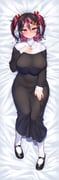 1girl absurdres ariduka_formica bed_sheet black_dress black_hair black_shoes blush breasts commentary_request dakimakura_(medium) dress full_body guimpe hair_between_eyes hand_on_own_chest hands_on_own_thighs headpiece heart heart_necklace heart_pendant highres huge_breasts jewelry large_breasts long_dress long_sleeves looking_at_viewer lying medium_hair multicolored_hair necklace nun ogre_(illustogre) on_back open_mouth pink_hair second-party_source shoes short_twintails solo steaming_body taut_clothes taut_dress twintails virtual_ant_channel virtual_youtuber rating:s score:7 post #10164456