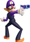 1boy 3d aiming arm_up big_nose blue_eyes blue_overalls brown_hair clenched_teeth clothes_writing constricted_pupils facial_hair finger_on_trigger from_behind full_body gloves gun hand_up handgun highres holding holding_gun holding_weapon legs_apart long_sleeves looking_afar looking_back male_focus mario_&_sonic_(series) mario_&_sonic_at_the_london_2012_olympic_games mario_(series) mustache official_art orange_shoes outstretched_arm overalls pointy_ears pointy_shoes purple_shirt shirt shoes short_hair simple_background solo standing teeth third-party_source transparent_background waluigi weapon white_gloves rating:g score:1 post #7929121