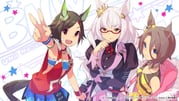 2021 3girls animal_ears armpits artist_name biwa_hayahide_(pf._winning_equation...)_(umamusume) biwa_hayahide_(umamusume) black_hair blue_eyes bnw_(umamusume) breasts brown_hair collarbone commentary_request copyright_notice cydesignationpr ear_ornament english_text forehead glasses hair_between_eyes hair_ornament hand_on_own_face horse_ears horse_girl horse_tail horseshoe_ornament jacket light_smile long_hair looking_at_viewer multiple_girls narita_taishin_(nevertheless)_(umamusume) narita_taishin_(umamusume) official_art open_mouth pink_jacket red_eyes sleeveless smile standing star_(symbol) star_symbol_background tail teeth umamusume upper_teeth_only v white_hair winning_ticket_(get_to_winning!)_(umamusume) winning_ticket_(umamusume) rating:g score:6 post #10163200