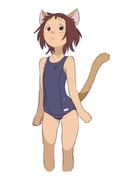 1girl animal_ears brown_eyes brown_hair brown_tail cat_ears cat_girl closed_mouth furry furry_female highres looking_at_viewer neko_no_ongaeshi one-piece_swimsuit school_swimsuit short_hair simple_background solo swimsuit tanaka_kunihiko whiskers white_background yoshioka_haru rating:s score:10 post #9460957