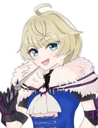 1girl ahoge blonde_hair blue_eyes breasts fire_emblem fire_emblem_engage highres looking_at_viewer medium_breasts merrin_(fire_emblem) pelt short_bangs short_hair shorts shorts_under_skirt sima539 smile solo wolf_pelt rating:g score:3 post #10118422