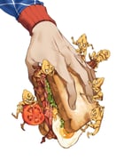 1boy bacon bread close-up food fried_egg guido_mista highres jojo_no_kimyou_na_bouken lettuce meat sandwich sex_pistols_(stand) simple_background sos911p stand_(jojo) tomato tomato_slice vento_aureo white_background rating:g score:4 post #10074371