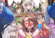 6+girls ^_^ absurdres admire_vega_(starry_nocturne)_(umamusume) admire_vega_(umamusume) ahoge animal_ears bandages behind_another biwa_hayahide_(pf._winning_equation...)_(umamusume) biwa_hayahide_(umamusume) black_hair blonde_hair blood blue_eyes blush breasts brown_hair budget_sarashi chest_sarashi choker closed_eyes closed_mouth coat commentary_request constricted_pupils crying ear_covers ears_down eyebrows_hidden_by_hair fukuro_(maruaru00) fur_collar glasses grey_hair hat height_difference highres horse_ears jacket large_breasts long_hair long_sleeves looking_at_another medium_hair mini_hat mini_top_hat mr._c.b._(clear_bliss)_(umamusume) mr._c.b._(umamusume) multiple_girls narita_brian_(maverick)_(umamusume) narita_brian_(umamusume) narita_taishin_(nevertheless)_(umamusume) narita_taishin_(umamusume) narita_top_road_(the_proud_road)_(umamusume) narita_top_road_(umamusume) navel necktie necktie_overhang nose_blush nosebleed open_clothes open_coat open_jacket open_mouth paid_reward_available sarashi semi-rimless_eyewear shirt single_ear_cover smile stomach strapless streaming_tears super_creek_(murmuring_stream)_(umamusume) super_creek_(umamusume) surrounded sweat tan tears tilted_headwear top_hat trembling tube_top umamusume under-rim_eyewear v-shaped_eyebrows winning_ticket_(get_to_winning!)_(umamusume) winning_ticket_(umamusume) yellow_eyes rating:s score:38 post #10126483