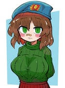 1girl :3 aqua_hat arms_behind_back bandaid bandaid_on_face bandaid_on_nose beret blue_background blush border breasts brown_hair commentary communism freckles green_eyes green_sweater hat hat_pin hatching_(texture) highres jaggy_lines kasia_(peripeteia) large_breasts linear_hatching looking_at_viewer massakasama_(style) medium_hair outside_border peripeteia pleated_skirt red_flag red_skirt russian_text skirt slit_pupils solo soviet sweater turtleneck turtleneck_sweater two-tone_background upper_body vinni_puh vladimir_lenin white_border rating:g score:8 post #9553505